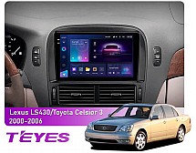 Штатна магнітола Teyes CC3 2k 4+64 Gb Lexus LS430 XF30, Toyota Celsior XF30 2000-2006 (F2) 9"