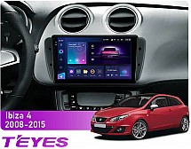 Штатна магнітола Teyes CC3 2k 6+128 Gb Seat Ibiza 6J 2008-2015 9"