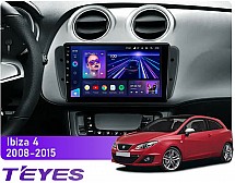 Штатна магнітола Teyes CC3L 4+64 Gb Seat Ibiza 6J 2008-2015 9"