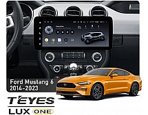 Штатна магнітола Teyes LUX ONE 6+128 Gb Ford Mustang 6 S550 2014-2023 12.3"