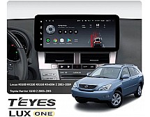 Штатна магнітола Teyes LUX ONE 4+32 Gb Lexus RX300 RX330 RX350 RX400H 2 2003-2009 / Toyota Harrier XU30 2 2003-2013 (А) 12.3"