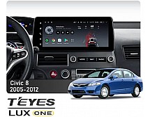 Штатна магнітола Teyes LUX ONE 4+32 Gb Honda Civic 8 FK FN FD 2005-2012 12.3"