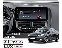 Штатна магнітола Teyes LUX ONE 6+128 Gb Ford Focus 3 (Mk3) 2011-2019 12.3"