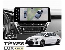 Штатна магнітола Teyes LUX ONE 6+128 Gb 360° Toyota Corolla 12 E210 XP210 2018-2023 (B) 12.3"