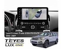 Штатна магнітола Teyes LUX ONE 6+128 Gb 360° Toyota Land Cruiser Prado 120 / Lexus GX470 J120 2002-2009 12.3"